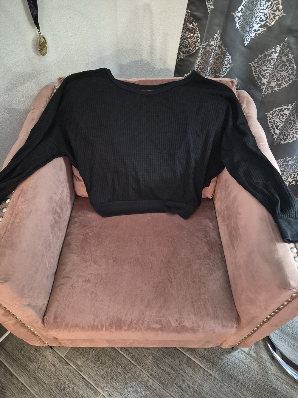 No Boundaries Black Ribbed Crew Neck Sweater